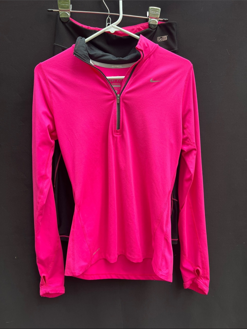 Nike Women’s Hot Pink Half-Zip Performance Pullover with Leggings